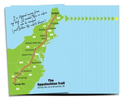 A.T. Postcards — Pack of 15 (1 of Each State & 1 Full Trail)
