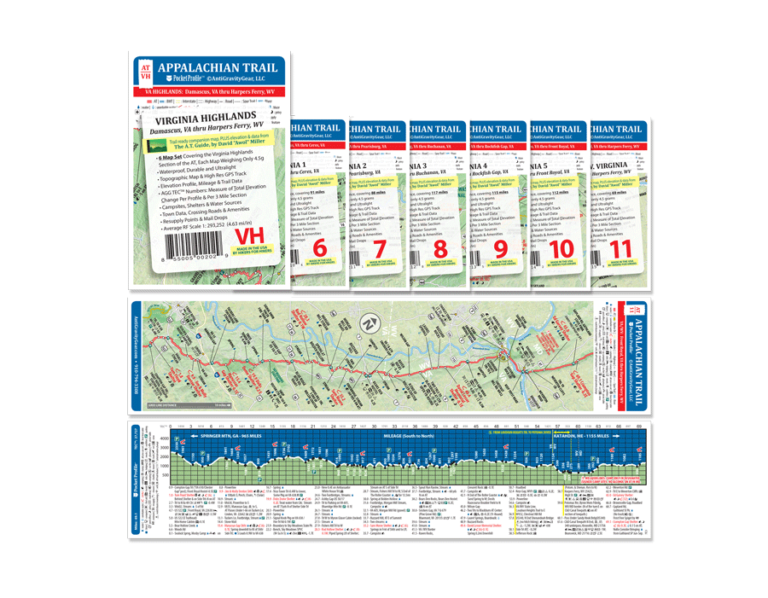 Appalachian Trail Pocket Profile Map Sets - The A.T. Guide