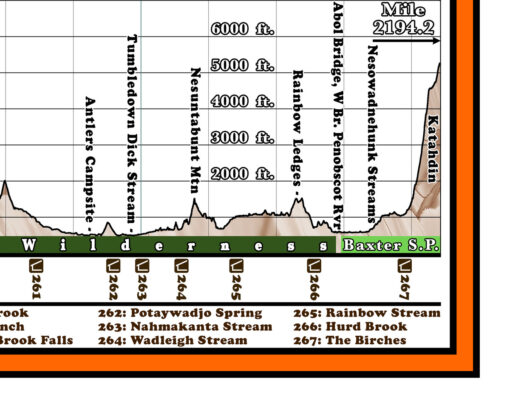 2025 Appalachian Trail Map – 10 Feet Wide, On Professional Canvas – State Colored Version - Image 8