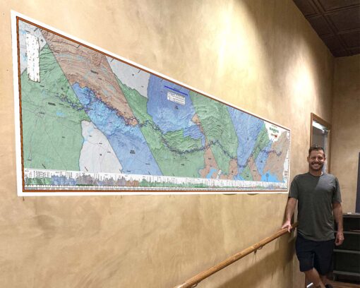 2025 Appalachian Trail Map – 10 Feet Wide, On Professional Canvas – State Colored Version
