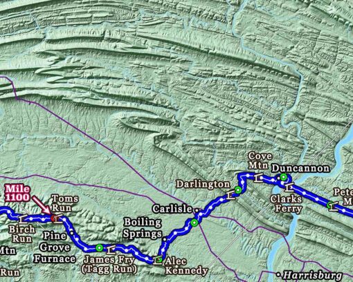 2025 Appalachian Trail Map – 10 Feet Wide, On Professional Canvas – State Colored Version - Image 5