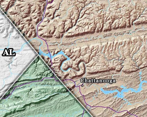 2025 Appalachian Trail Map – 10 Feet Wide, On Professional Canvas – State Colored Version - Image 6